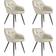 tectake Marilyn Cream/Black Kitchen Chair 82cm 4pcs