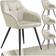 tectake Marilyn Cream/Black Kitchen Chair 82cm 4pcs