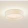 Lindby LED-taklampa Eilif Tyg Vit Ø 40 cm Takplafond