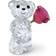 Swarovski Kris Bears A Rose Full of Love Transparent/Pink Figurine 4cm