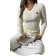 Shein EZwear Women's Simple V-Neck Long Sleeve Sweater, Casual Daily Wear, Long Sleeve Tops