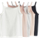 H&M Girl's Jersey Vest Tops - Pink/White/Grey (0750623011)