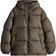 H&M Hooded Puffer Jacket - Dark Khaki Green