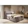 Fun-Möbel Boxspringbett Elektrisch ARMANDO 160x200 cm in Stoff Fresh Macchiato Continental Bed