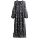 H&M Chiffon Dress with Balloon Sleeves - Black/Floral