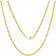 Nuragold Diamond Cut Rope Chain Lightweight Necklace 3mm - Gold