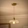 Churchgate Shilton Antique Brass/Clear Pendant Lamp ∅ 23cm