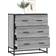 Berkfield Home Wood & Metal Grey Sonoma Chest of Drawer 68x76cm