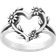 James Avery Flowering Vines Heart Ring - Silver