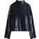 H&M Sequined Turtleneck Top - Navy Blue