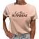 Lovely Text Hey There Sunshine T-shirt - Misty Pink