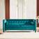Ebern Designs Chelsea Teal Sofa 3 Seater