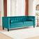 Ebern Designs Chelsea Teal Sofa 3 Seater