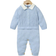 Shein Baby Boy Gentleman Style Casual Romper, Classic Cable Knit Turtleneck Long Sleeve Jumpsuit With Shirt Collar Design, Fashionable And Comfortable, Essential Baby Autumn/Winter Outfit