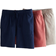 H&M Boy's Cotton Jersey Shorts 3-pack - Light Red/Navy Blue (0801267028)