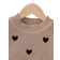 Shein Young Girl Heart Pattern Drop Shoulder Jumper