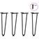 vidaXL Hairpin Black Bordben 42cm 4stk