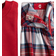 H&M Girl's Sweatshirt & Skirt Set 2pcs - Red/Checked