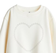 H&M Girl's Motif Detail Sweatshirt - Cream/Heart (1216937006)