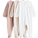 H&M Baby Zip-Up Sleepsuits 3-pack - Light Pink/Bears (1265817002)