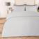 OHS Piped Edge Set Silver/Grey Duvet Cover Grey, Silver (198x137cm)