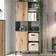 Furniture To Go Darwin Bookcase 2 Door Green Oak Book Shelf