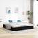 vidaXL Ottoman Bed Frame No Mattress Black Single Velvet