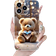 Shein Rhinestone Bear Cartoon Painted Case for iPhone 16/15/14/13/12/11 Pro Max