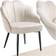 tectake Shell Design with Velvet-Look Cover Cream/Black Armchair 80.5cm
