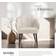 tectake Shell Design with Velvet-Look Cover Cream/Black Armchair 80.5cm