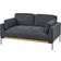 Beliani Skaven Black Sofa 154cm 2 Seater