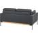Beliani Skaven Black Sofa 154cm Zweisitzer