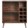 Beliani Tullamore Dark Wood Glass Cabinet 84x91cm