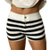 Shein CovetEZ Women Casual Knit Striped Low-Waist Skinny Super-Short Shorts Women Loungewear Women Leggings Fall Women Shorts