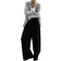 H&M Wide Belted Pant - Black
