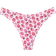 PINK Cotton High Leg Thong Panty - Optic White Strawberry Print