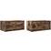 vidaXL Smoked Oak Cabinets 2 pcs TV Bench