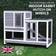 NOVECRAFTO 2-Tier Wooden Indoor Rabbit Hutch with Slide Out Trays
