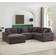 Latitude Run Eugenija Dark Gray Sofa 124.4" 5pcs 5 Seater