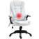 Vinsetto 6-Point Massage And Back Heated Cream White Office Chair 116cm