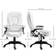 Vinsetto 6-Point Massage And Back Heated Cream White Office Chair 116cm