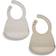 Mamas & Papas Silicone Bibs 2 Pack Neutral Speckle