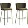 Beliani Mina II Dark Green Bar Stool 98cm 2pcs