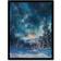 ARTERY8 Night Snow Tranquil Forest Winter Landscape Stars Black Framed Art 30.5x40.6cm