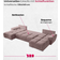 BROMARKT Nubes Pink Sofa 372cm 6-Sitzer