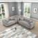 Willa Arlo Interiors Avrah Gray Sofa 90" 2pcs 5 Seater