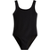 H&M Girl's Ribbed Swimsuit - Black (1259620001)