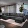 Masseno Ecksofa LORIVO L-S mit Schlaffunktion U-Form PAROS 06 Sofa 285cm 4-Sitzer