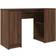 vidaXL 120 x 42 x 76 cm Konstrueret Træ Brun Egetræsfarve Skrivebord