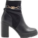 River Island Hardware Strap Heeled Boots - Black